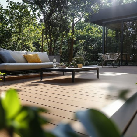 Укладка террасной доски в баню